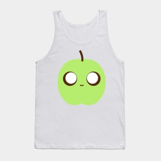 Scary Green Sour Apple Kawaii Art Emoticon Tank Top